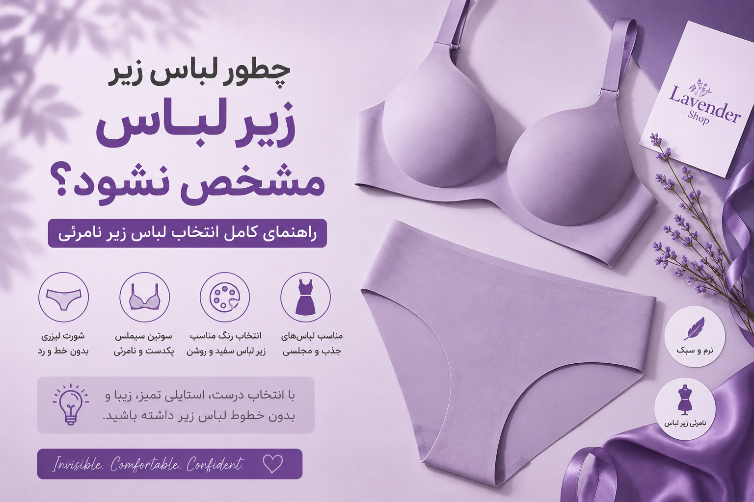 چطور لباس زیر زیر لباس مشخص نشود؟ راهنمای کامل انتخاب لباس زیر نامرئی