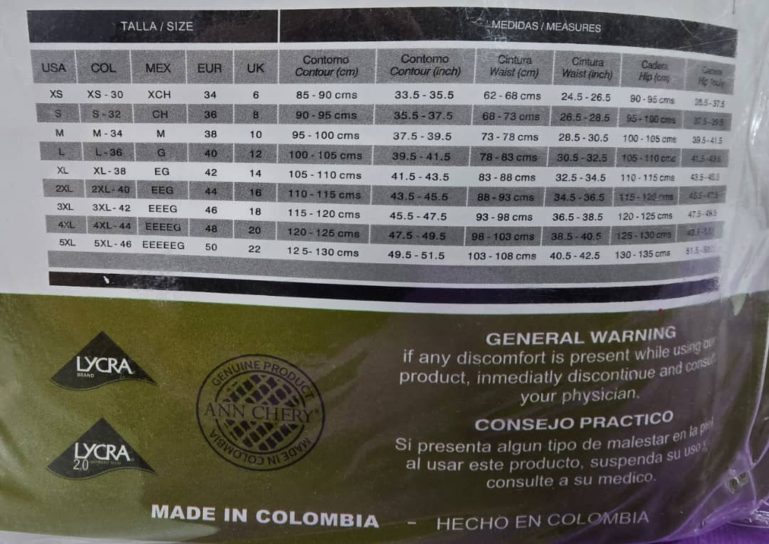 جدول سایزبندی گن یکسره آنچری 