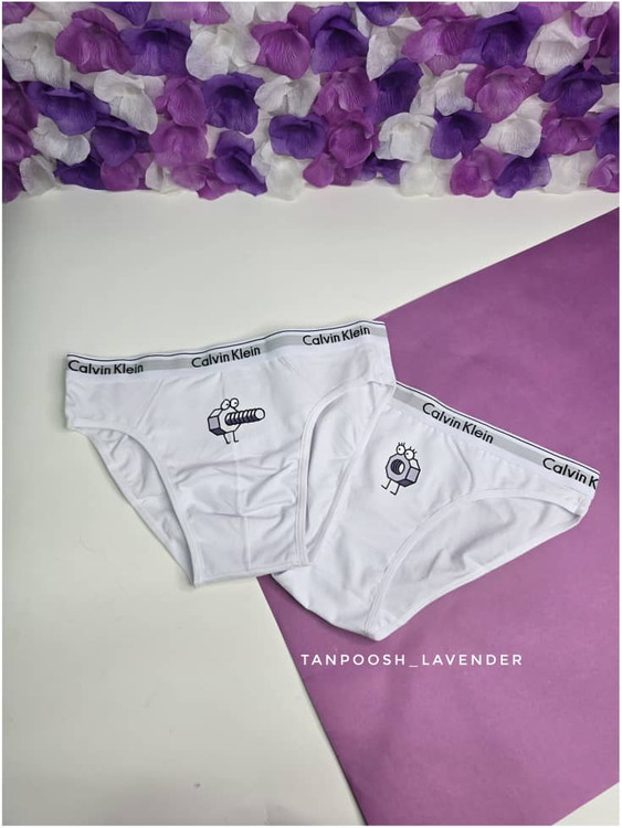 شورت کاپلی سکسی و اروتیک با چاپ پیچ روی کمر، پارچه نخپنبهای کشدار و نرم