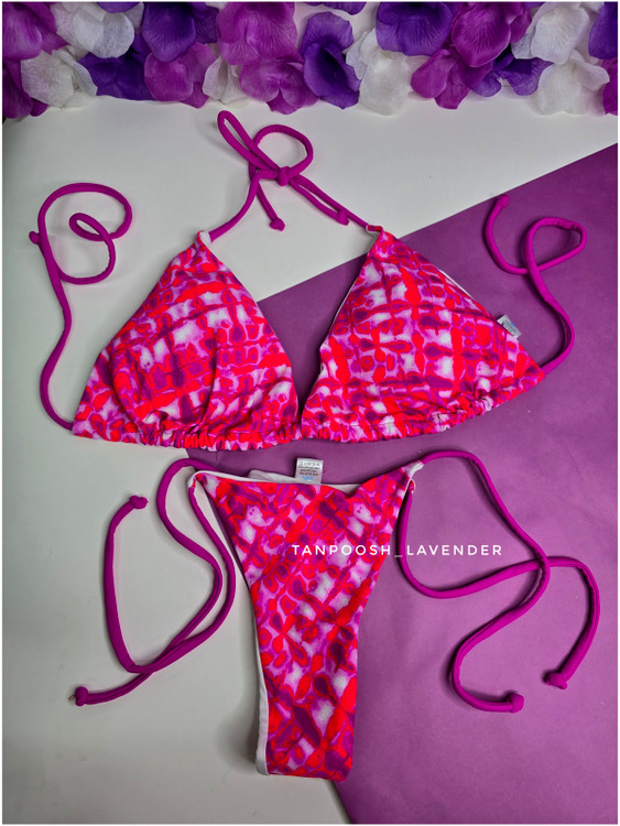 نمای جلو بیکینی زنانه فیتن با طراحی جذب و شورت بکلِس