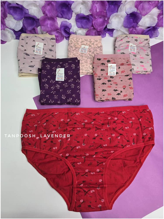 شورت زنانه نخی سایز خیلی بزرگ طرح گلریز در رنگهای متنوع