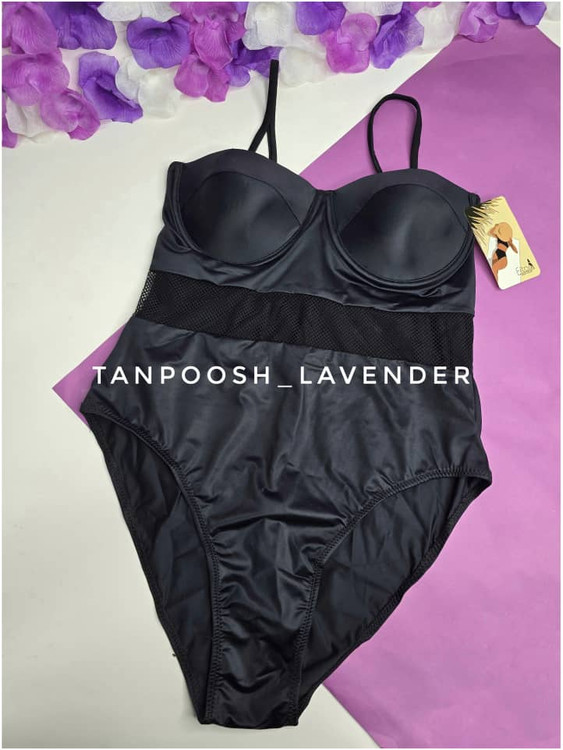 مایو زنانه کاپدار اسلیپ فیتن قرمز جذب و راحت با طراحی مدرن مناسب استخر و دریا