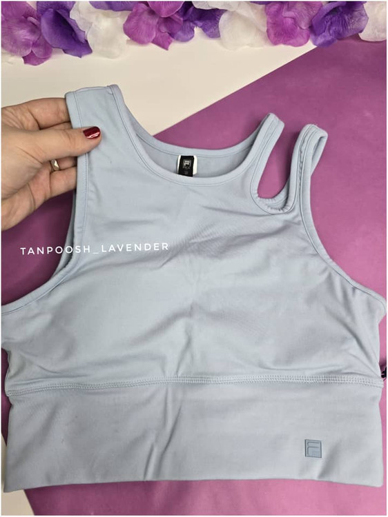 جزئیات بند و دوخت نیمتنه فیلا رنگ آبی روشن