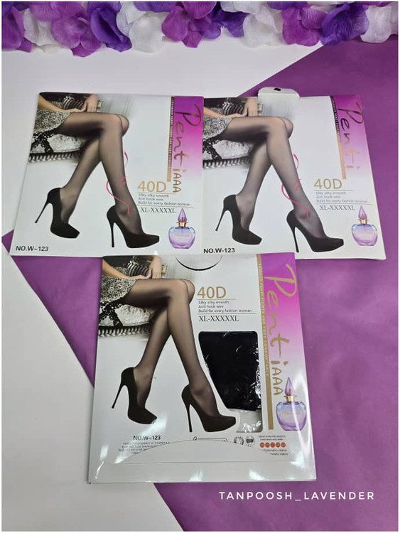 تصویر جوراب شلواری ۴۰D زنانه رنگ مشکی فریسایز