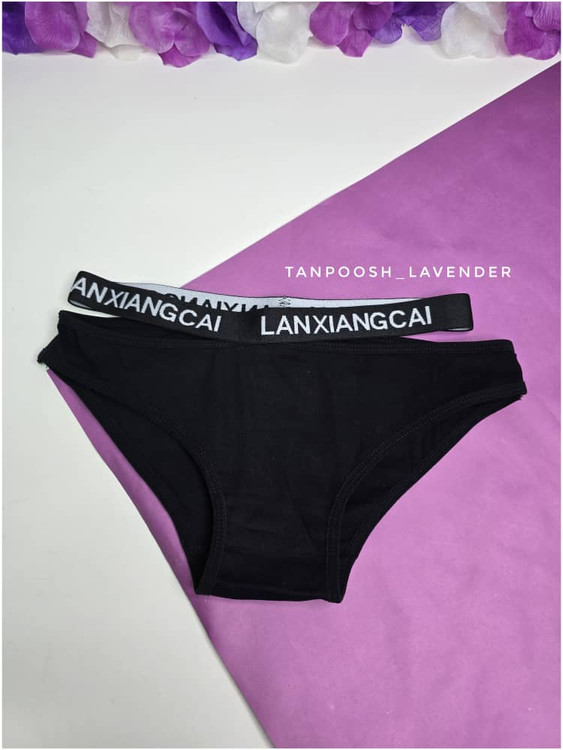 شورت اسلیپ زنانه فانتزی مشکی با کمر کش طرحدار