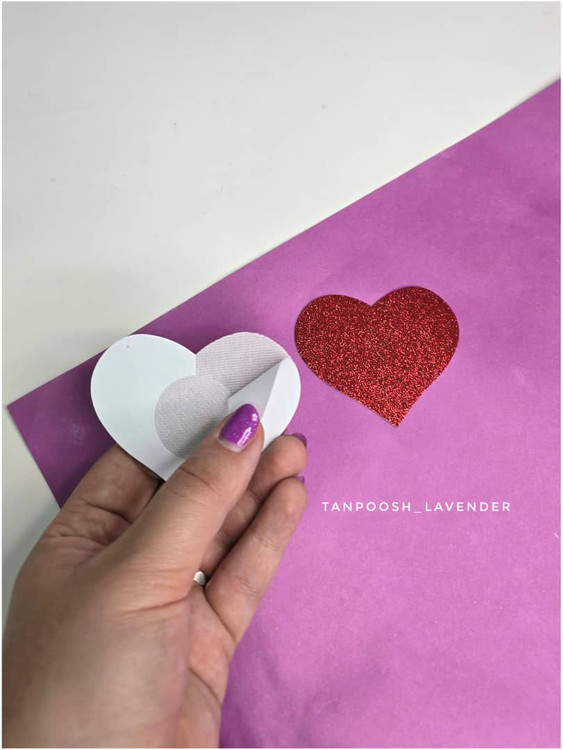 نیپل فانتزی طرح قلب سکسی نمای پشت چسبی