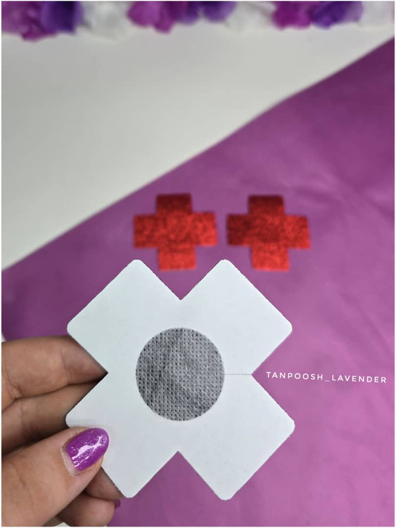 نیپل فانتزی طرح بعلاوه رنگ مشکی – نمای پشت