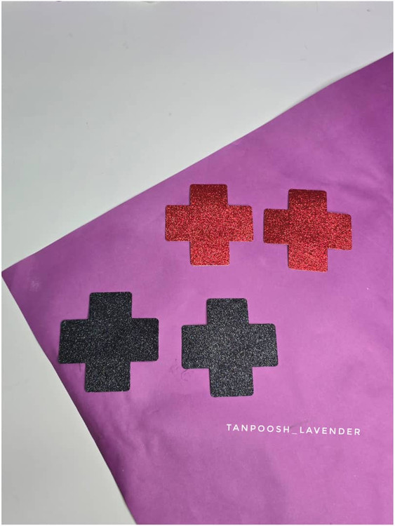 نیپل فانتزی طرح بعلاوه مشکی و قرمز اروتیک و سکسی