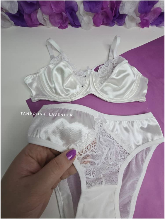 طراحی شیک و کلاسیک ست زنانه ساتن و تور برند شببو