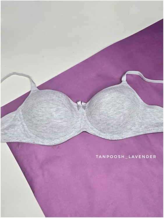 سوتین طوسی با چاپ پنجه و صورت گربه – برند هونکس