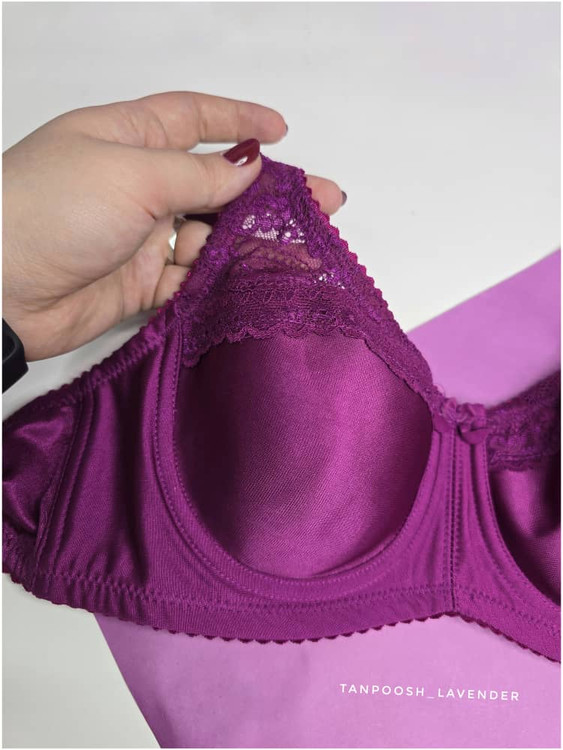 سوتین آوینا بنفش فنردار – زیبایی و راحتی با استحکام بالا