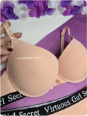 نمای بالا از ست سوتین و شورت کبریتی گلبهی رنگ، مدل فنردار و راحت – Girl Secret