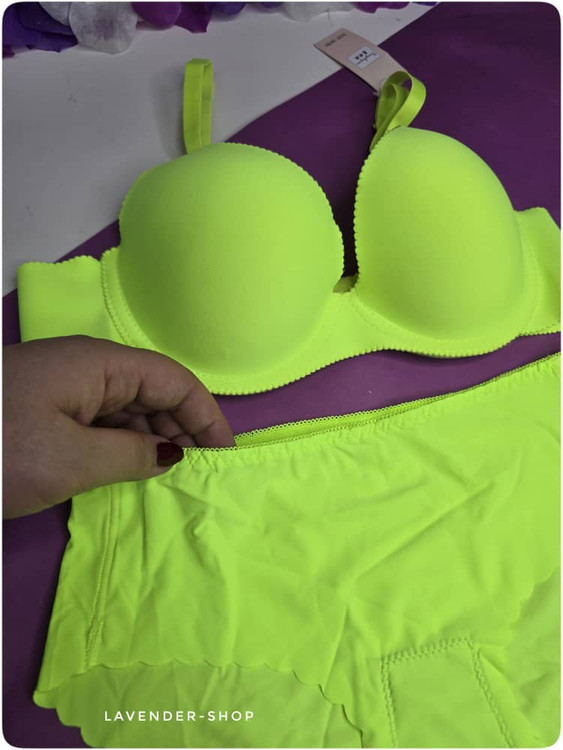ست سوتین و شورت زنانه نئونی راحت و جذاب