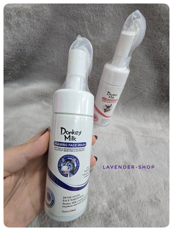 فوم شستشوی صورت شیر الاغ مدل آبی مخصوص پوستهای خشک و معمولی – Donkey Milk Blue
