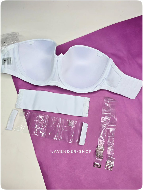 سوتین سفید شفاف مناسب زیر لباس مجلسی و تاپ دکلته