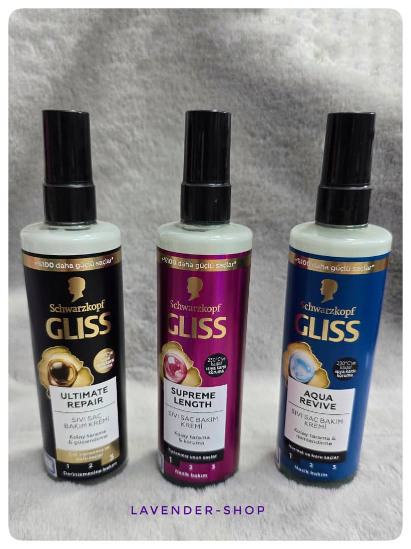 اسپری دو فاز مو گلیس Schwarzkopf Gliss – ترمیم، رطوبت و نرمی مو