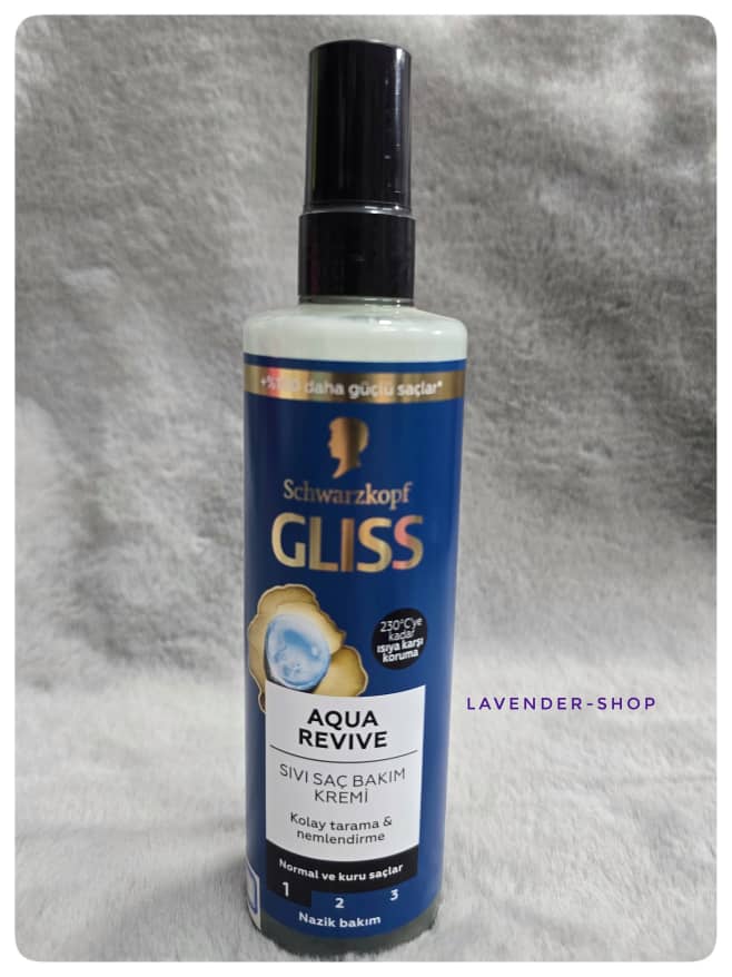 سپری دو فاز گلیس مدل Aqua Revive – آبرسان و نرم‌کننده موهای خشک