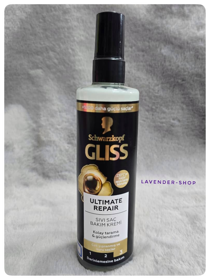 اسپری دو فاز گلیس مدل Ultimate Repair – ترمیم‌کننده قوی موهای آسیب‌دیده
