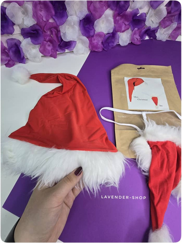 ست فانتزی شورت و کلاه مردانه قرمز مدل بابانوئلی با طراحی جذاب و بازیگوش