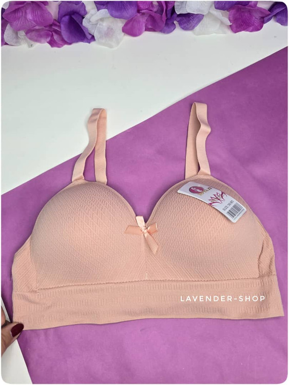 سوتین سیملس رنگ گلبهی (هلویی) مناسب زیر لباسهای جذب