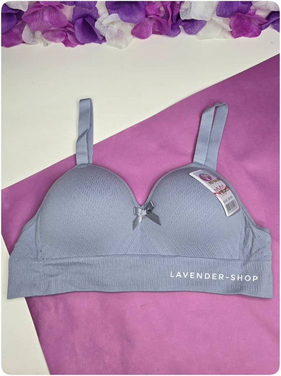 سوتین راحت و سبک زنانه مدل سیملس در رنگ آبی فیلی