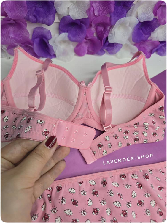 ست نخی ضد حساسیت برند Miss با کاپ پددار و طراحی کلاسیک