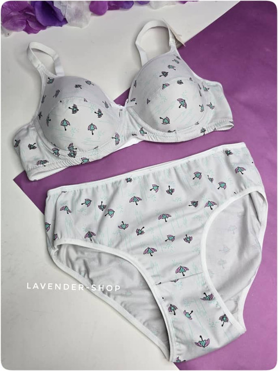 نمای کامل ست نخی پلنگی Miss شامل شورت و سوتین فنردار