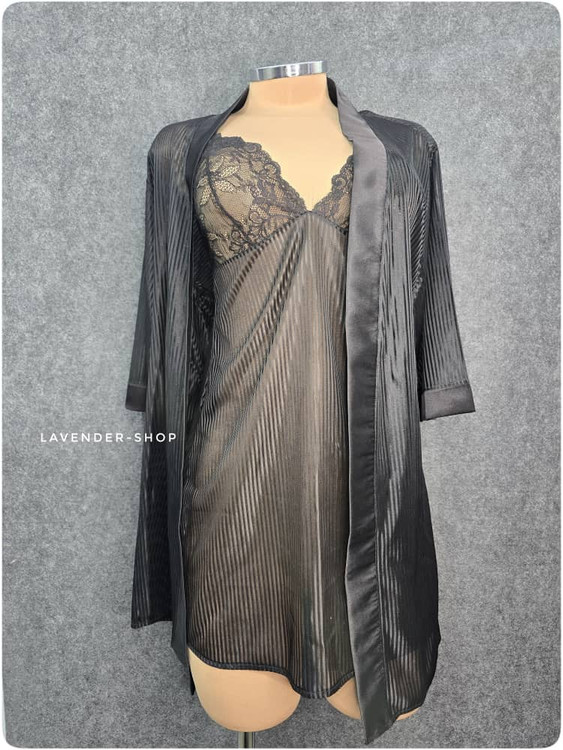 لباس خواب نوکمدادی برند شهره تن مانکن زنانه – ترکیب ساتن و تور