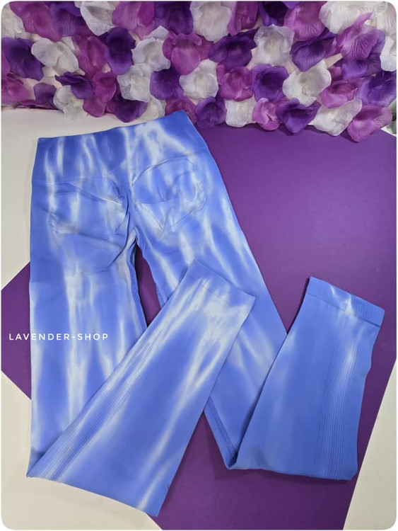 لگ سیملس باشگاهی زنانه رنگ آبی مدل ابروبادی پشت چیندار – پارچه کشی و فیت برای تمرینات ورزشی