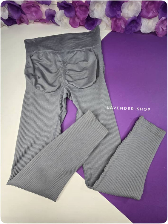 لگ زنانه ورزشی رنگ طوسی – تنخور جلو با فرم جذب