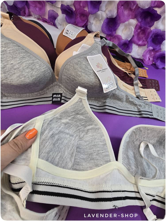 نمای نزدیک از بند متحرک و قزن سهتایی سوتین تمامنخ طوسی