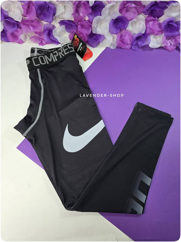 لگ مردانه مشکی با نوشته Nike – مناسب تمرین