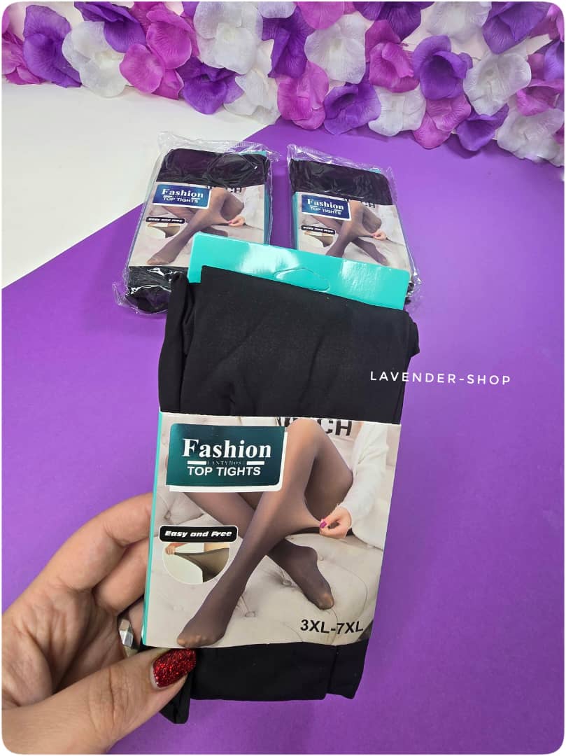 جوراب شلواری سه‌بعدی نازک زنانه فری‌سایز مدل بدن‌نما رنگ مشکی