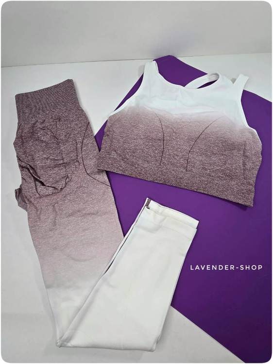 ست ورزشی زنانه موکا گرادیانی بسیار خوش رنگ