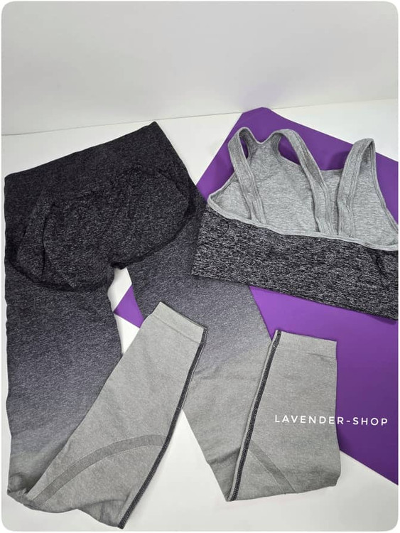 ست ورزشی طوسی مشکی زنانه بسیارز با کیفیت