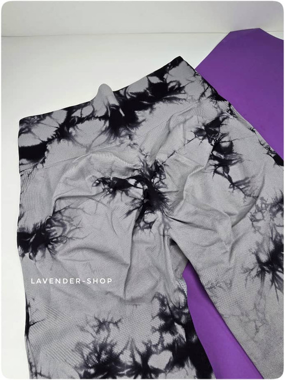 لگ ورزشی طرح ابری گرم بالا رنگ خاکستری با باسن لیفتی