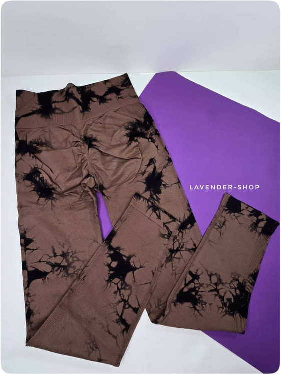 لگ ورزشی قهوه ای طرح ابری Scrunch