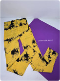لگ ورزشی طرح ابری گرم بالا رنگ زرد با باسن لیفتی