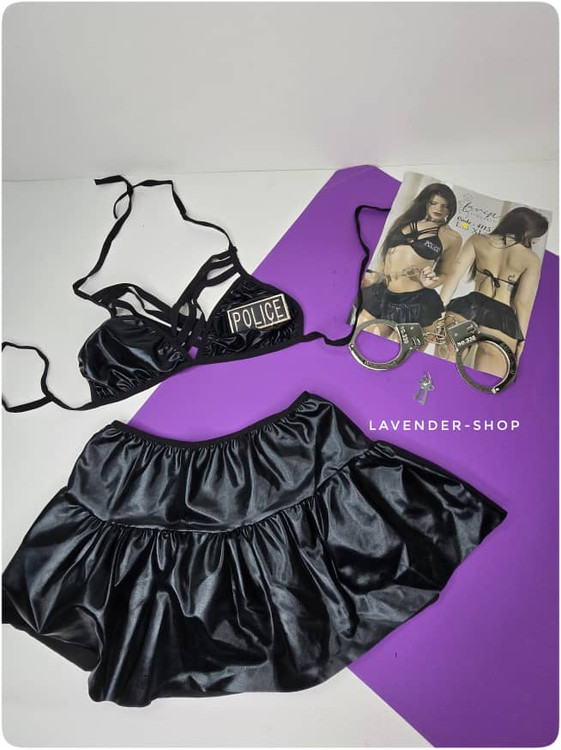 کاستوم اروتیک و سکسی پلیسی زنانه فانتزی همراه دستبند