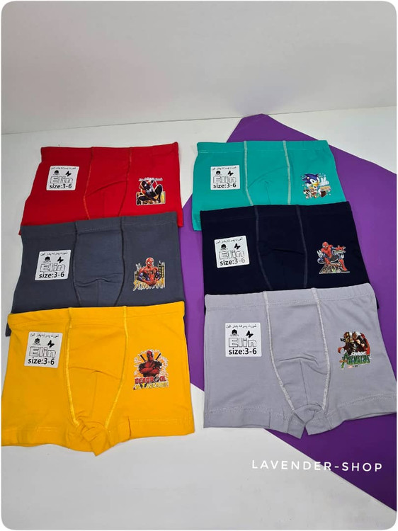 شورت پادار پسرانه نخ پنبهای مناسب سن ۳ تا ۶ سال