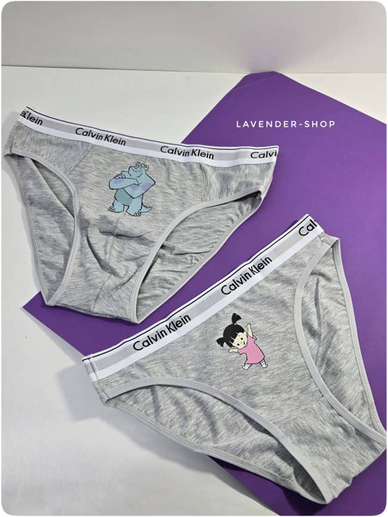 ست زن و شوهری شورت طرح سالیوان و بو (کاپلی)