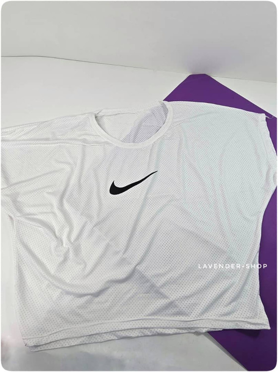 تیشرت کراپ ورزشی زنانه رنگ سفید ساده