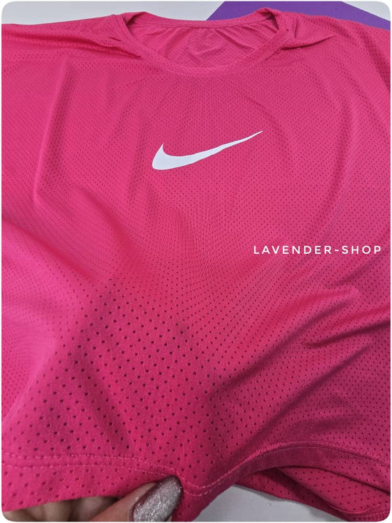 تیشرت کراپ ورزشی زنانه رنگ سرخابی