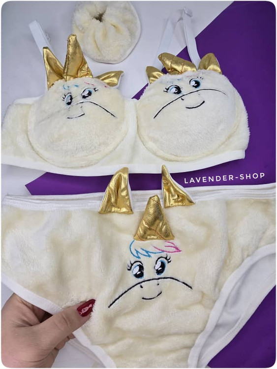 ست شورت و سوتین پولیشی عروسکی زنانه فانتزی