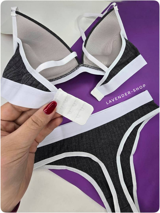 شورت لامبادا و سوتین اسفنجی نیم جک اسپرت با تنخور جذاب