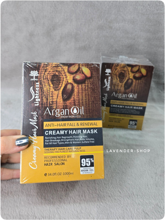 استفاده از ماسک موی کرمی لایتنس روی موهای مرطوب