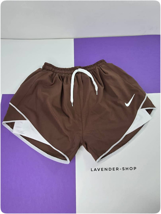 شورتک ورزشی فری سایز رنگ دارچینی خوش رنگ