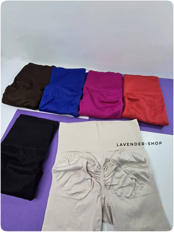 شلوارک ورزشی طوسی سیم لس کمر گنی