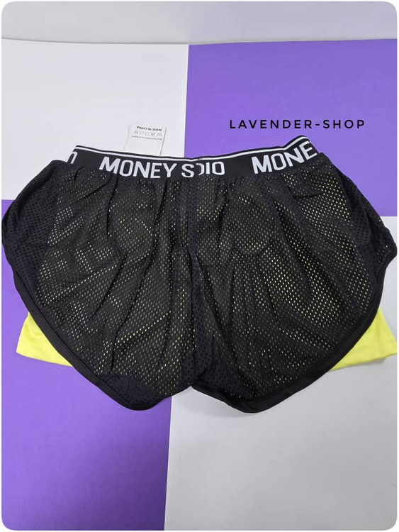 شورتک ورزشی کشالهدار با شورت داخلی جذب