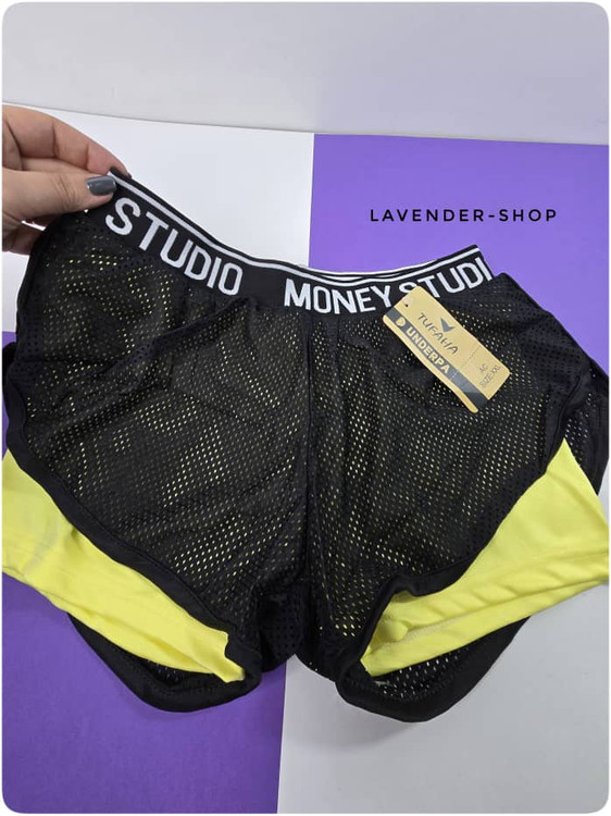 شورتک ورزشی زنانه کشالهدار راحت و جذب